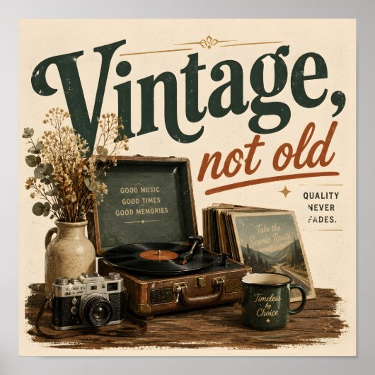 Vintage niet oud poster (Voorkant)