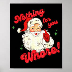 Vintage Niets Voor Jou Grappige Kerstman Kerstmis Poster