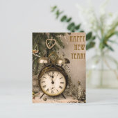 Vintage Nieuwjaar Feestdagenkaart (Staand voorkant)