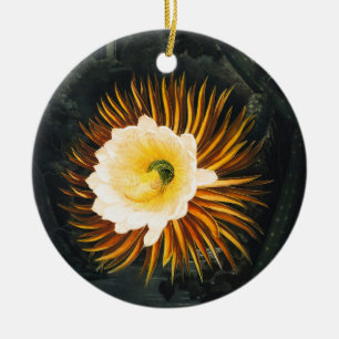 Vintage Night-Blowing Cereus Gotische Kunst Keramisch Ornament