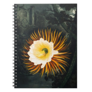 Vintage Night-Blowing Cereus Gotische Kunst Notitieboek