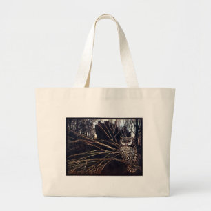 Vintage Night Owl Rackham Grote Tote Bag