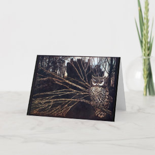 Vintage Night Owl Rackham Kaart