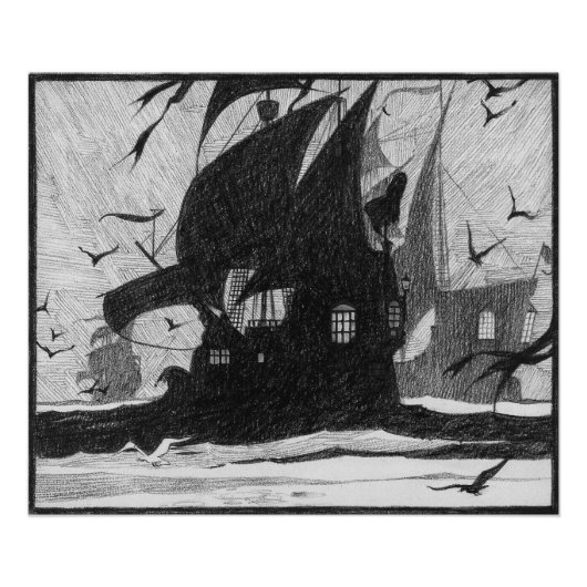 Vintage Nina Pinta en Santa Maria Foto Afdruk (Voorkant)