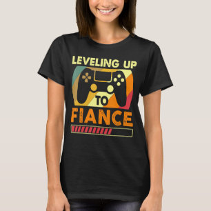 Vintage Niveau Verhogen Naar Verloofde Grappige Ga T-shirt