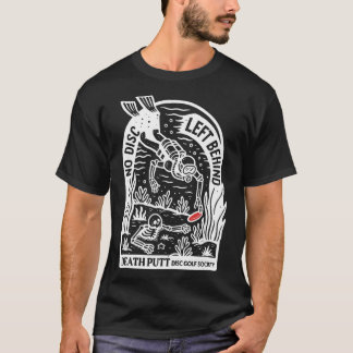 Vintage No Disc Left Behind Discgolf Meme Golfer  T-shirt
