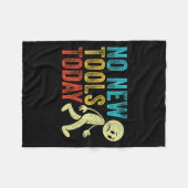 Vintage No New Tools Today Fleece Deken (Voorkant (Horizontaal))