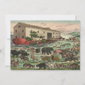 Vintage Noah's Ark Feestdagenkaart (Voorkant)