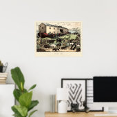 Vintage Noah's Ark van Currier & Ives Poster (Thuiskantoor)