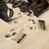 Vintage Noah's ark van Currier & Ives Poster Legpuzzel (Zijkant)