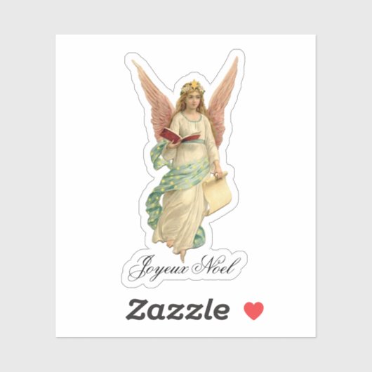 Vintage Noel Angel Sticker (Vel)