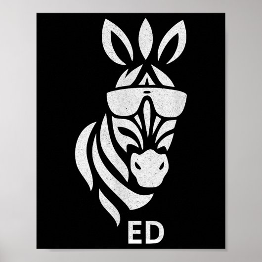 Vintage Nooit Vergeten Ed De Zebra Gevangen Poster (Voorkant)