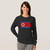 Vintage Noord-Korea Vlag T-shirt (Voorkant volledig)