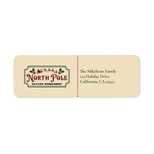 Vintage Noordpool Vouwlabel Etiket (Voorkant)