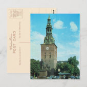 Vintage Noorwegen, kathedraal Oslo Briefkaart (Voorkant / Achterkant)
