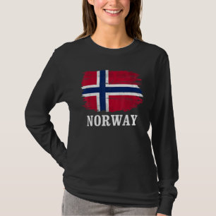 Vintage Noorwegen-vlag voor Noorse T-shirt