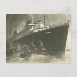 Vintage Norddeutsche Lloyd D. Europa Vrachtschip Briefkaart