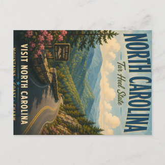 Vintage North Carolina Blue Ridge Parkway Reis P Feestdagenkaart
