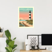 Vintage North Carolina Poster (Thuiskantoor)