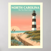 Vintage North Carolina Poster (Voorkant)