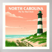 Vintage North Carolina Poster (Voorkant)