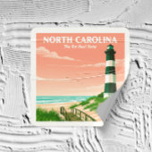 Vintage North Carolina Vierkante Sticker