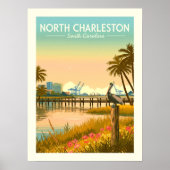 Vintage North Charleston North Carolina Poster (Voorkant)