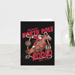 Vintage North Le Rodeo Cowboy Sinterklaas Land Chr Kaart