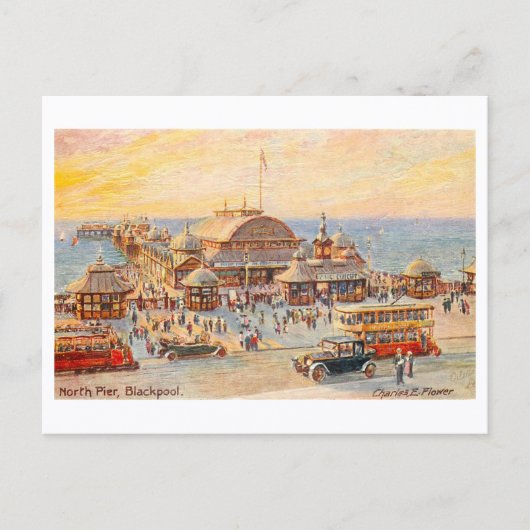 Vintage North Pier, Blackpool Briefkaart (Voorkant)
