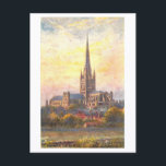 Vintage Norwich Cathedral Briefkaart<br><div class="desc">This postcard is a reproduction of a vintage travel postcard showing Norwich Cathedral.</div>