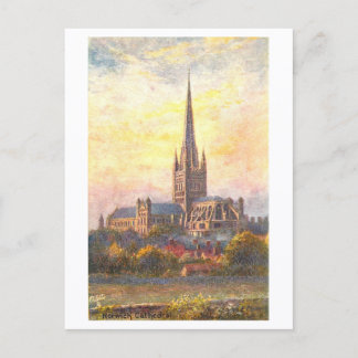Vintage Norwich Cathedral Briefkaart