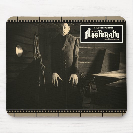 Vintage Nosferatu Filmstrip Mousepad Muismat (Voorkant)
