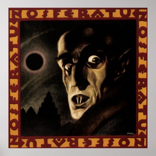 Vintage Nosferatu Premier Souvenir Poster (Voorkant)