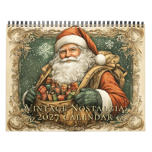 Vintage Nostalgie 2026 Muurkalender Kalender (Hoes)