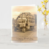 Vintage, Nostalgie, Retro Kaart van de Verjaardag (Gele Bloem)