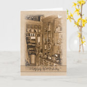 Vintage, Nostalgie, Retro Verjaardag Kaart - Old S (Gele Bloem)