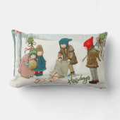 Vintage Nostalgische Winter Huisdecoratie Kussen (Voorkant)