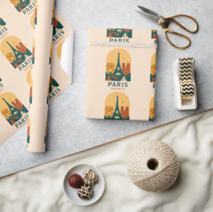 Vintage Notre Dame-cadeauverpakkings papier Parijs