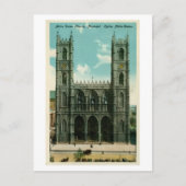 Vintage Notre Dame Church Montreal Briefkaart (Voorkant)