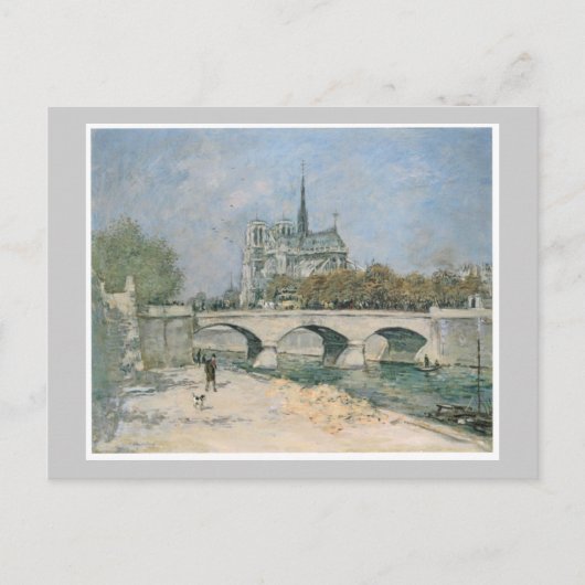 Vintage Notre Dame de Paris Briefkaart (Voorkant)