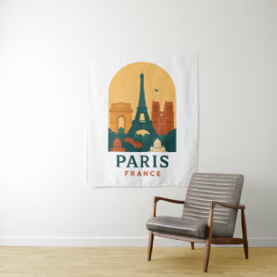 Vintage Notre Dame Wandtapijt - Kathedraalmuur van Wandkleed