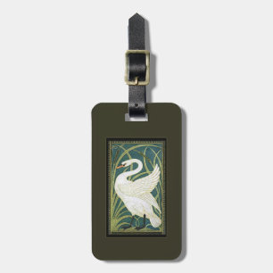Vintage Nouveau Zwanen Bagage Label