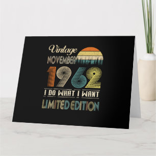 Vintage November 1962 What I Want Limited Edition Kaart