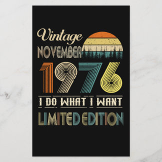 Vintage November 1976 What I Want Limited Edition Briefpapier