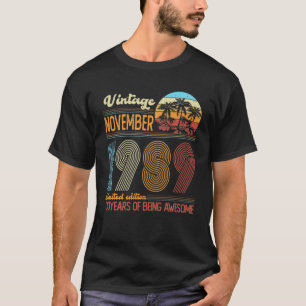Vintage november 1989 33 jaar oud 33e verjaardag D T-shirt