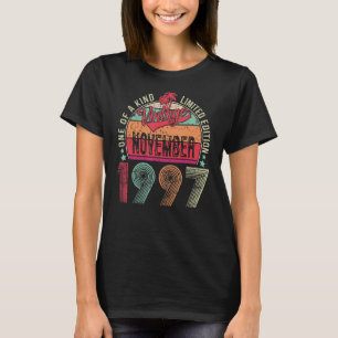 Vintage november 1997 25 jaar oud 25 jaar oud t-shirt