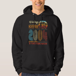 Vintage november 2004 18 jaar oud 18e verjaardag hoodie