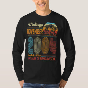 Vintage november 2004 18 jaar oud 18e verjaardag t-shirt