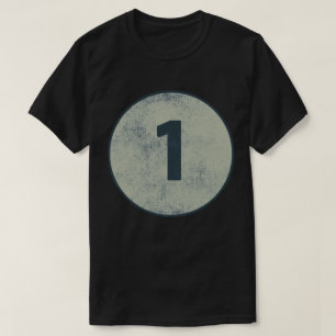 Vintage Nummer 1 Met Afgewerkte Afdruk T-shirt