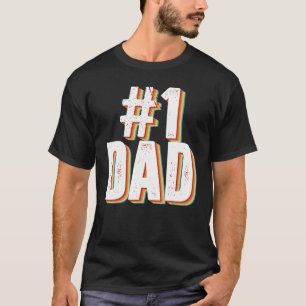 Vintage nummer één vader Vaderdag van zoon T-shirt